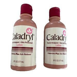 2 Calamine Lotion By Caladryl Skin Protectant Plus Itch Relief 6 Fl Oz Each